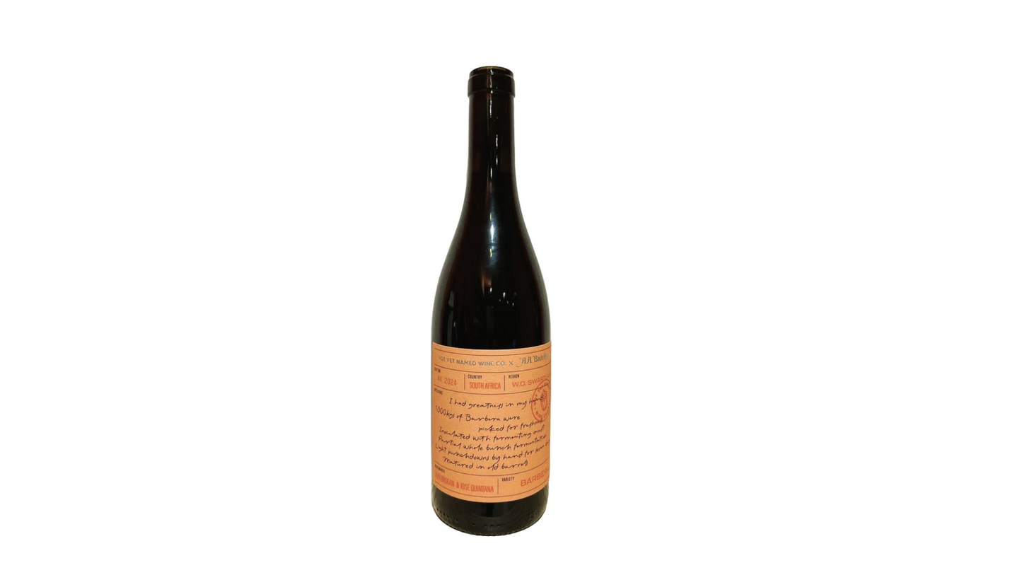 South Africa: Not Yet Named Wine Company & AA Badenhorst, Barbera 2024, Swartland